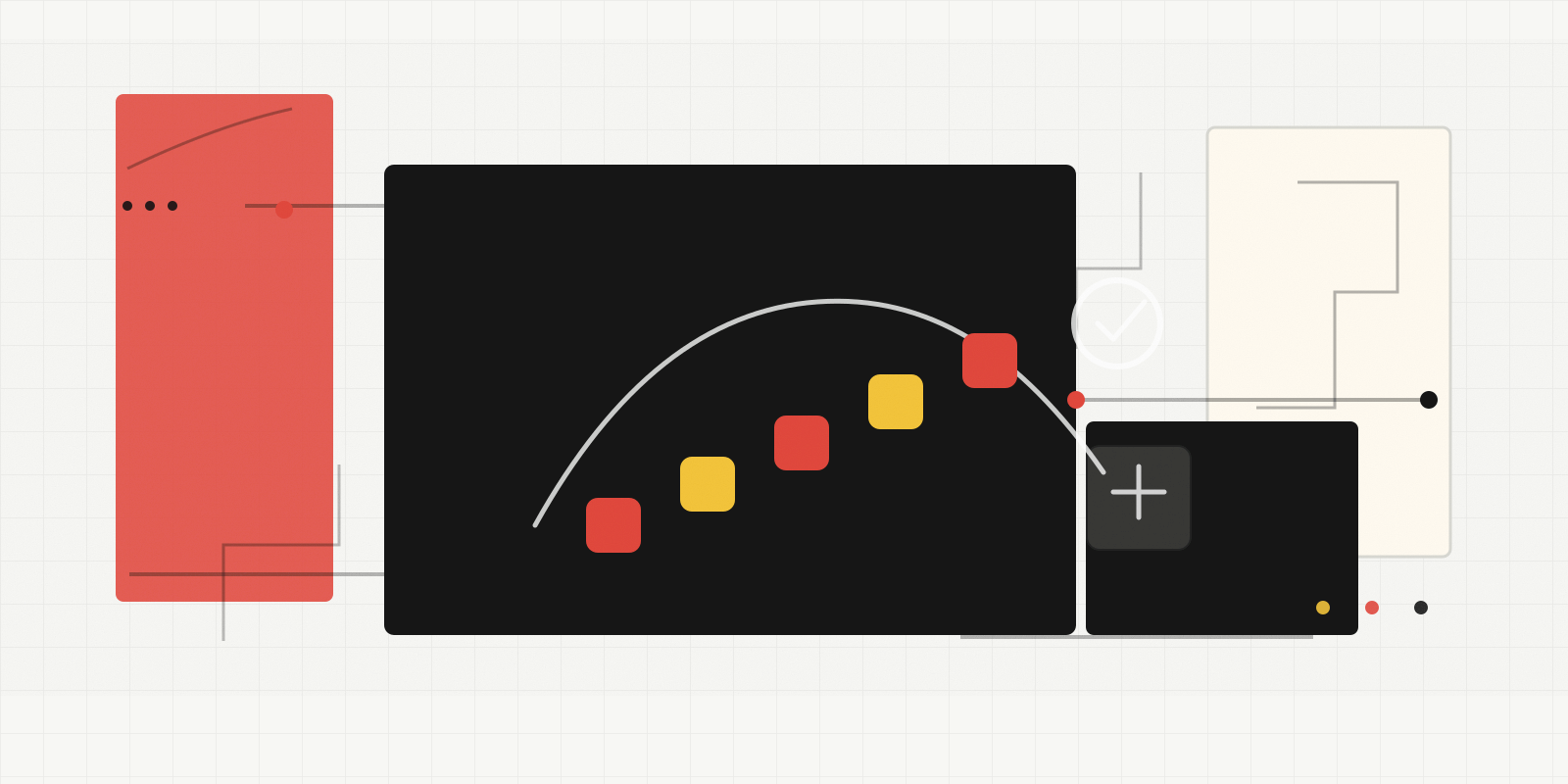 Abstract reward path and messy execution illustration