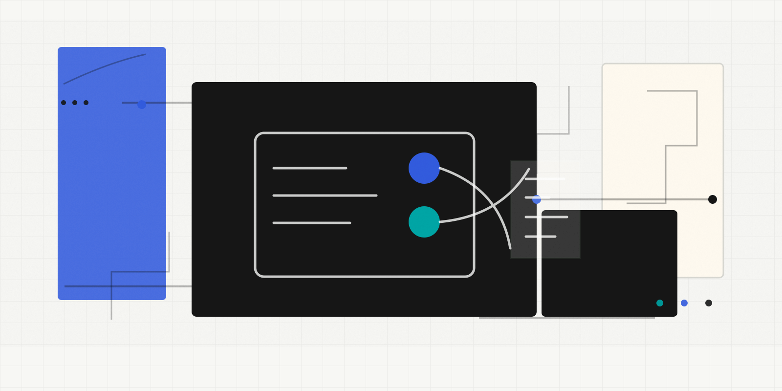Abstract consulting map with questions, checkpoints, and a practical path forward